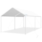 Quictent Heavy Duty 10x20 ft Carport Tent, Waterproof Outdoor Canopy Shelter for Events, Storage, Parking & Wedding - White