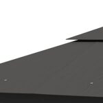 Outsunny 10' x 10' Metal Patio Gazebo, Double Roof Outdoor Gazebo Canopy Shelter with Tree Motifs Corner Frame and Netting, for Garden, Lawn, Backyard, and Deck, Gray - Image 8