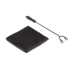 Fire Pit - 32-Inch Outdoor Wood Burning Firepit with Screen, Poker, and Cover - Outdoor Fire Pits for Backyard, Deck, or Patio by Pure Garden (Black) - Image 6