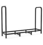 Tikimilor 4ft Firewood Rack Holder, Adjustable Heavy Duty Fire Log Stacker Stand for Fireplace, Outdoor Indoor Metal Wood Pile Storage Organizer, Patio Logs Stand tool, Black - Image 6
