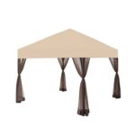 Garden Winds Custom Fit Replacement Canopy Top Cover Compatible with The Hampton Bay Stockton 11x11 Pop Up Gazebo - Upgraded Performance RIPLOCK 350 Fabric