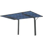 Outdoor Carport, 17.44FT*9FT*11FT Single Carport Aluminum Metal e and Polycarbonate Panels Car Port for Outdoor Driveway Car, Truck - Image 2