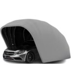 OTQEFTN Carport, 5.5m Semi-Automatic and Fully Automatic, Mobile Garage, Folding and Telescopic Carport, Car Parking Shed Awning, Suitable for Outdoor Use