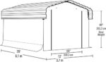 Arrow Sheds Amazon Exclusive 12' x 20' x 7' 29-Gauge Carport with Galvanized Steel Roof Panels and Enclosure Kit, Eggshell - Image 18