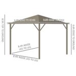 YMGSCC 10'x10' Metal Roof Gazebo Canopy with Curtains&Netting, Outdoor Hardtop Gazebo with Aluminum Frame for Garden, Patio - Image 6