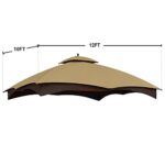 ABCCANOPY Gazebo Replacement Canopy Top for Lowe's Allen Roth #GF-12S004B-1, Beige - Image 4