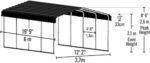Arrow Sheds Amazon Exclusive 12' x 20' x 7' 29-Gauge Carport with Galvanized Steel Roof Panels and Enclosure Kit, Eggshell - Image 17