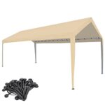 Ysnhsye Carport Replacement Canopy, 10×20 ft, Beige, UV Protection&Waterproof Material, Suitable for Boat, Parties, Weddings, Gardens, Outdoor Camping Tents, Top Cover Only, not Including Frame - Image 8