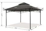 MASTERCANOPY Outdoor Garden Gazebo for Patios with Stable Steel Frame (10x12, Dark Gray) - Image 3