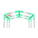 Canopy Fittings Kit 1-3/8" Low Peak Frame Carport Connectors – Full Set for 8 Legs, Galvanized Steel, Rust-Resistant Coating - Image 4