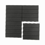 Panana 9Pcs Plastic Interlocking Deck Tiles, 12"x12" Waterproof Outdoor Composite Flooring Floor Decking Tiles for Porch Poolside Balcony Backyard, Dark Gray - Image 9