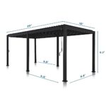MIRADOR 111S Louvered Pergola Gazebo, 10Ft x 20Ft, Full Aluminum Frame, Adjustable Roof, Outdoor, Durable, White - Image 5