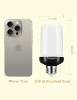 Hompavo 【Upgraded】 LED Flame Light Bulbs, 4 Modes Flickering Light Bulbs with Upside Down Effect, E26/E27 Flame Bulb for Halloween Christmas Party Patio Porch Home Indoor & Outdoor Decorations - 2 - Image 6