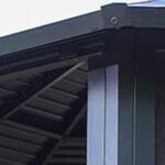 MARURY Outdoor Octagonal Gazebo, Modern Garden Style, Grey Steel Frame, Water Resistant, UV Protection - Image 3