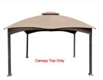 APEX GARDEN Replacement Canopy Top for The Lowe's Gazebo Model #GF-12S004B-1 / GF-12S004BTO (Beige Ripstop Fabric) - Image 3
