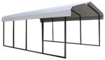 Arrow Sheds Amazon Exclusive 12' x 20' x 7' 29-Gauge Carport with Galvanized Steel Roof Panels and Enclosure Kit, Eggshell - Image 16