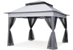 COOSHADE 11x11 Pop Up Gazebo Tent Outdoor Canopy Patio Shelter with Mosquito Netting(Dark Grey) - Image 2