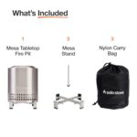 Solo Stove Mesa XL, 7 Inch Tabletop Fire Pit with Stand - Smokeless, Stainless Steel Fire Pit for Camping, Outdoor & Patio- Wood Burning or Pellet Fueled Portable Bonfire, 2.3lbs, Ash - Image 3