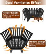 Waaliji 22.5 Inch Portable Hexagon Fire Pit with Travel Bag — Smokeless Patented Design Outdoor Wood Burning Fire Pit for Camping, Backyard, Patio, Bonfire, Picnic and BBQ, Vertical Hollow Style - Image 2