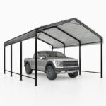 AIRWIRE 10x15 Metal Carport Carports with Enhanced Base Heavy Duty Garage Outdoor Galvanized Car Shelter for Car, Boats and Truck - Image 9