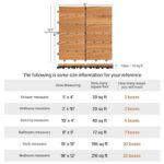 Yaheetech 10pcs Acacia Wood,Interlocking Deck Tiles with Non-Slip Surface,Easy Snap Waterproof Flooring Tiles for Indoor Outdoor,Cracking Resistant Patio Backyard Decor for All Weather Use,Wood - Image 5