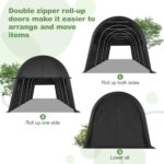 COBIZI Carports 10x20 Heavy Duty Portable Garage with All-Steel Metal Frame & Vents, Round Style Anti-Snow Waterproof Car Canopy Portable Carport Canopy Outdoor Storage Shelter for Car, Boat, Truck - Image 9