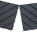 kejector 44 Pack Plastic Interlocking Deck Tiles,Patio Deck Tiles 12"x12" Square Waterproof Flooring Outdoor All Weather Use Slip-Resistant Decking Tiles for Poolside Balcony Backyard,Twill Lines - Image 5