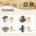 Car Tent Garage Metal Carport 14 x 30 FT, Galvanized Steel Roof and All-Metal Frame, Car Ports Kits for Outdoor - Image 5