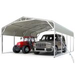 Quictent 20x20 ft Heavy Duty 2 Car Metal Carport, Outdoor Garage Shelter with Pre-Drilled Holes, 30 PSF Snow Load, UV & Rust Resistant for Cars, Boats, Equipment