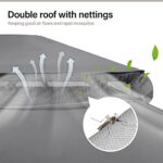 LAUSAINT HOME Outdoor Patio Gazebo 10'x13' with Expansion Bolts, Heavy Duty Party Tent & Shelter with Double Roofs, Mosquito Nettings and Privacy Screens for Backyard, Garden, Lawn, Smoke Grey - Image 4