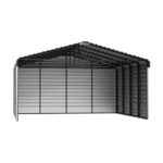Arrow 3-Sided 20x29x9 Galvanized Steel Carport Kit - Eggshell (CPH202909ECL3) - Image 2