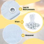 Wesnoy 10 x 20 ft Heavy Duty Carport Canopy Waterproof Garage Car Shelter Tarp Tent for Car Canopy Replacement Cover with 50 Ball Bungees, Only Top Cover, Frame is Not Included - Image 3