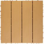 35 PCS Plastic Composite Deck Tiles, 12"x12" Composite Decking, All Weather, Patio Floor Decking Tiles for Pool Balcony Backyard Pathway Porch, Wood Color - Image 8