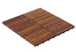 Bare Decor EZ-Floor Interlocking Flooring Tiles in Solid Teak Wood Oiled Finish (Set of 10), Long 9 Slat - Image 4