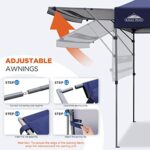EAGLE PEAK 17x10 Pop up Gazebo Canopy Tent Outdoor Instant Canopy Shelter with Adjustable Dual Half Awnings (Blue) - Image 6