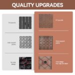 45 Pcs Plastic Interlocking Deck Tiles 12" x 12" Waterproof Patio Decking Tiles Indoor and Ourdoor Floor Tiles for Balcony Garden Porch Poolside Backyard (45 pcs, Brown) - Image 4
