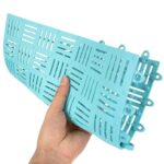 12Pack 12" x 12" Interlocking Rubber Floor Tiles PVC Drainage Mat Pool Mats for Floor, Modular Interlocking Cushion Mat Shower Mat Non Slip for Bath, Deck, Drain, Pool, Patio, Balcony, Kennel, Blue - Image 2