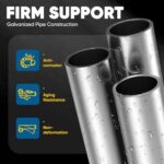 Quictent 10x20 ft Heavy Duty Carport Canopy Galvanized Car Tent Outdoor Garage Boat Shelter with Reinforced Structure with Roll-up Ventilated Windows Sidewall - White - Image 4