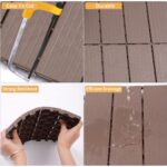 44PCS Interlocking Deck Tiles, Plastic Wood 12"x12" Interlocking Patio Deck Tiles, Resist Rust, Water, Weather, Anti-Slip,Ideal for Indoor and Outdoor Use (44, Light Coffee Color) - Image 6