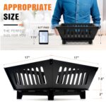 Fire Pits for Outside 17 Inch Collapsible Portable Plug Fire Pit for Camping Travel Picnic Bonfire Backyard Patio Garden Bon Fire Foldable Firepits for Outdoor Wood Burning with Storage Bag - Image 3