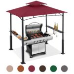 ABCCANOPY 8x5 Grill Gazebo - Outdoor BBQ Canopy Shelter with Led Light for Patio Backyard Grilling (Burgundy) - Image 8