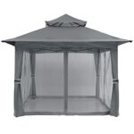 MASTERCANOPY Patio Gazebo Outdoor Pop Up Gazebo with Mesh Walls (13x13,Dark Gray) - Image 6
