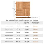 Yaheetech 10pcs Hardwood Interlocking Patio Deck Tiles Acacia Waterproof Wood Flooring Tiles for Patio Garden Poolside, 12'' x12'' Indoor Outdoor Use All Weather - Image 5