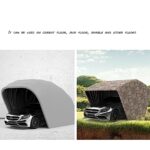 OTQEFTN Stainless Steel Semi-Automatic Mobile Garage, Portable Folding Telescopic Carport, Sun-Proof Carport, Easy to Move - Image 5