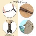 Gardesol Carport, 10' X 20' Heavy Duty Car Canopy with Powder-Coated Steel Frame, Easy to Assemble Portable Garage for Car, Boat, Party Tent with 180g PE Tarp for Wedding, Garden, 6 Legs, Beige - Image 3