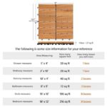 Yaheetech 27pcs Acacia Wood,Interlocking Deck Tiles with Non-Slip Surface,Easy Snap Waterproof Flooring Tiles for Indoor Outdoor,Cracking Resistant Patio Backyard Decor for All Weather Use,Wood - Image 5