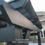 Backyard Discovery Rockport 8' x 6' Galvanized Steel BBQ Grill Gazebo Pavilion with Hardtop Steel Roof, Bar Tops, Powerport, Snow Load Support, Wind Resistance, Cook Station for Outdoor Patio or Deck - Image 8