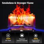 EAST OAK Fuoco Smokeless Fire Pit 21'' for Patio and Outdoor, Stainless Steel Firepit Wood Burning Fireplace with Carrying Bag, Portable Outdoor Fire Pit with Stand & Removable Ash Pan for Outside - Image 2