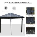YMGSCC 13' X 13' Hardtop Hexagonal Gazebo Canopy with Steel Roof, Heavy-Duty Aluminum Alloy Frame Ventilating Mesh Sidewalls - Image 5