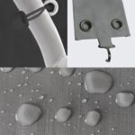 Rutile 12 x 20 FT Carport Replacement Cover, Heavy Duty Car Tarp Canopy Tent Garage Top Shelter Cover with Fabric Leg Pole Skirts and Ball Bungees Gray (Only Top Cover, Frame is not Included) - Image 4